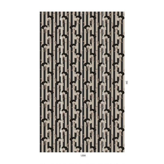 House of Hackney Wallpaper Pride Charcoal & Off-Black