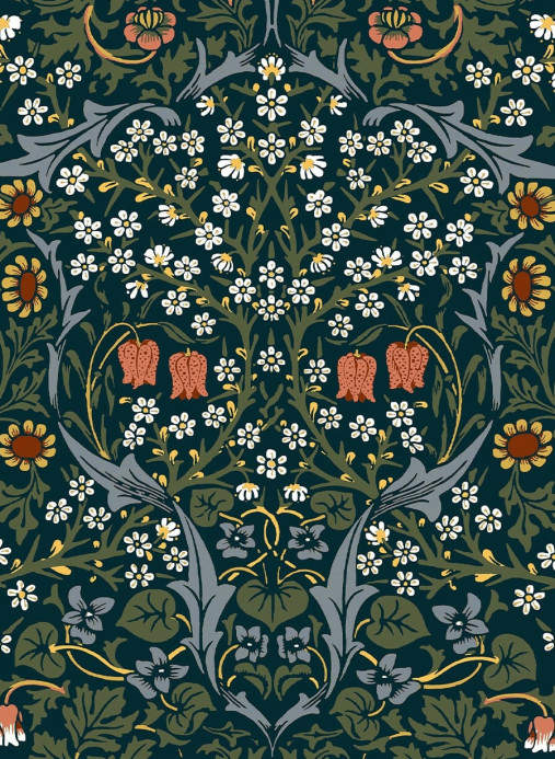 House of Hackney Wallpaper Blackthorn - Billiard Green