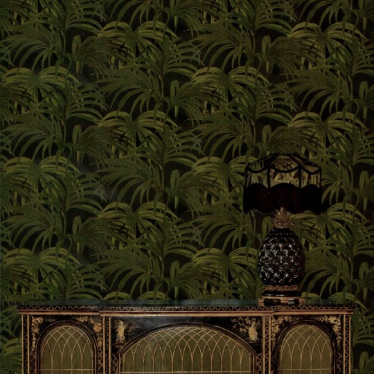 House of Hackney Wallpaper Palmeral Midnight/ Green