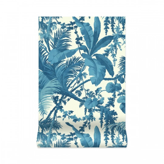 House of Hackney Wallpaper Pampas White/ Cerulean