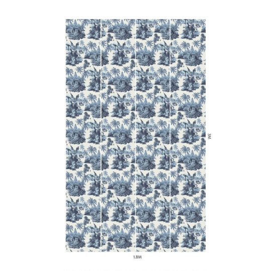 House of Hackney Wallpaper Sumatra - Offwhite/ Azure