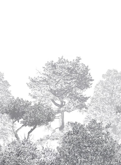 Sian Zeng Wandbild Hua Trees - Grey