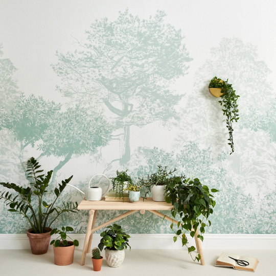 Sian Zeng Wandbild Hua Trees - Dusty Green