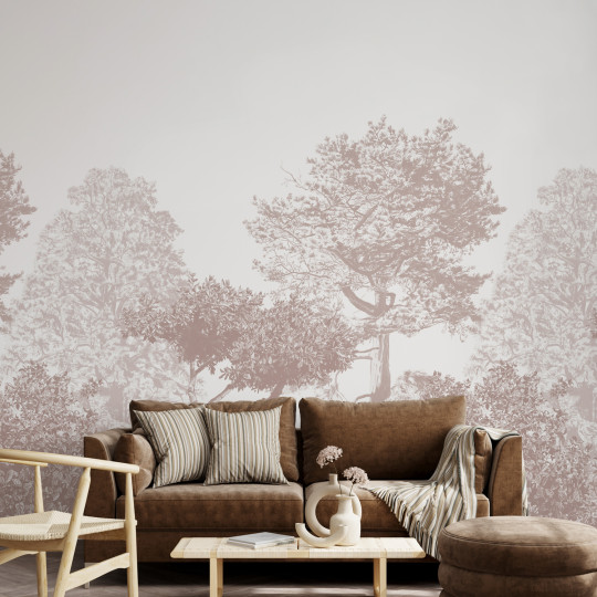 Sian Zeng Mural Hua Trees - Brown