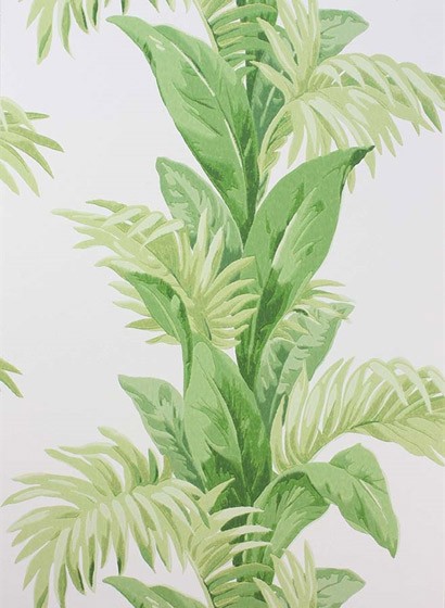 Nina Campbell Wallpaper Palmetto Green/ Ivory