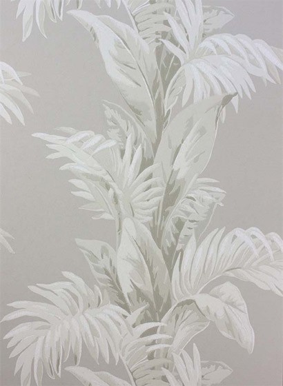 Nina Campbell Wallpaper Palmetto Grey/ Ivory