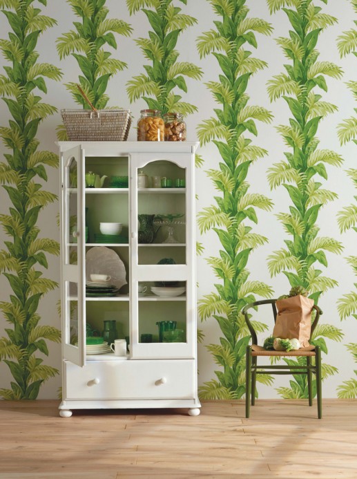 Nina Campbell Wallpaper Palmetto Green/ Ivory