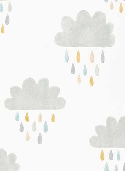 Kindertapete April Showers von Scion - Slate/ Pickle/ Paper