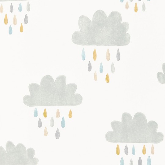 Scion Papier peint April Showers - Citrus/ Lagoon/ Poppy