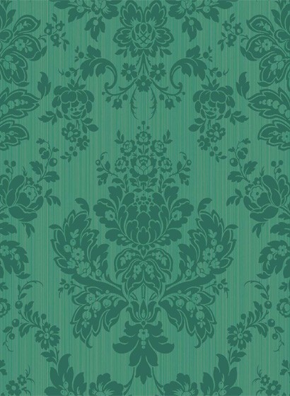 Damask Tapete Giselle von Cole & Son - Forest Green