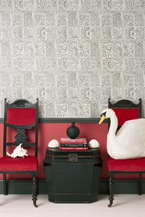 Cole & Son Wallpaper Bellini Charcoal/ White