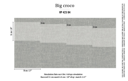 Élitis Papier peint Big Croco
