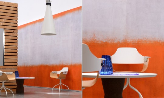 Elitis Mural Sirtaki Orange/ Weiß