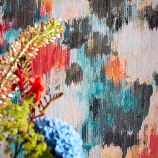 Tapete Exuberance von Harlequin - Coral/ Turquoise