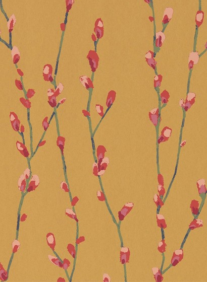 Florale Tapete Salice von Harlequin - Fuchsia/ Sunshine