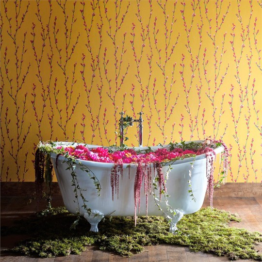 Harlequin Wallpaper Salice Fuchsia/ Sunshine