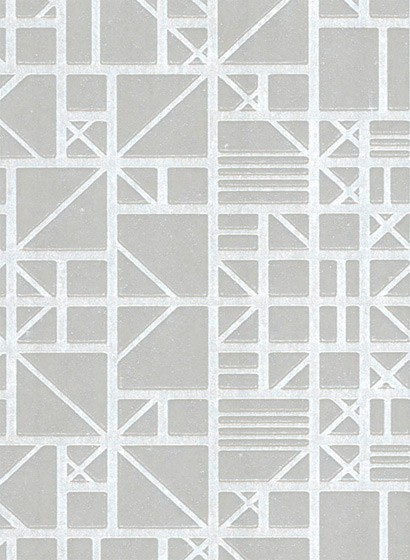 Geometrische Tapete Window von Arte - Hellgrau
