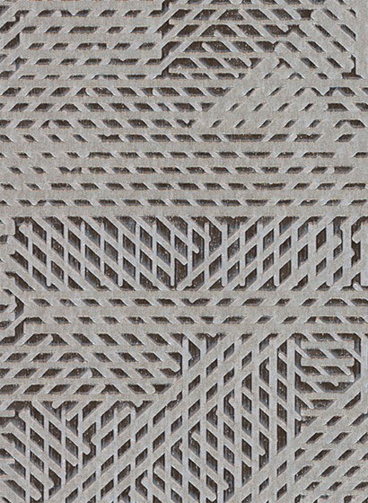 Geometrische Tapete Oblique von Arte - Braun/ Schwarz