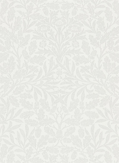 Morris & Co. Tapete Pure Acorn - Chalk/ Silver