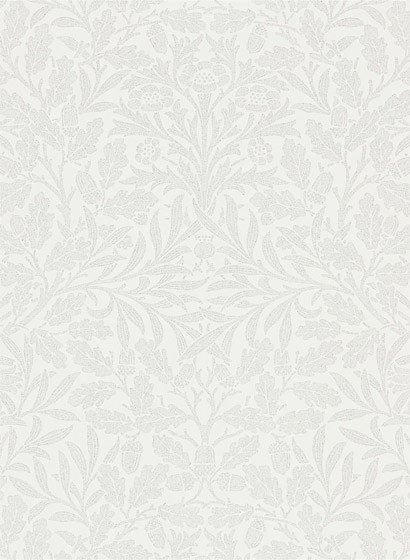 Morris & Co Wallpaper Pure Acorn Chalk/ Silver