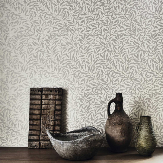 Morris & Co. Tapete Pure Willow Bough - Ecru/ Silver