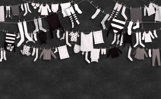 Rebel Walls Papier peint panoramique Laundry Day - Black/ White