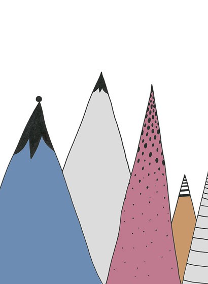 Rebel Walls Papier peint panoramique Mountain Ridge - Color