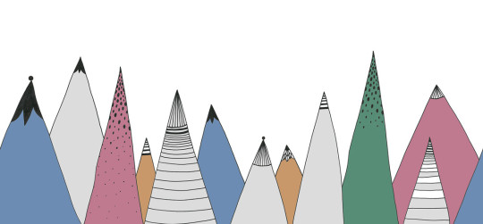 Rebel Walls Papier peint panoramique Mountain Ridge - Color