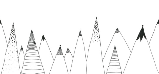 Rebel Walls Papier peint panoramique Mountain Ridge - Black/ White