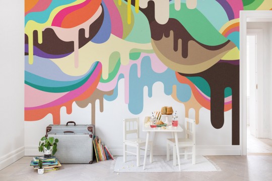 Rebel Walls Papier peint panoramique Dripping Ice Cream