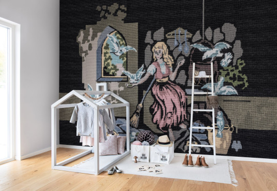 Rebel Walls Mural By The Fireplace