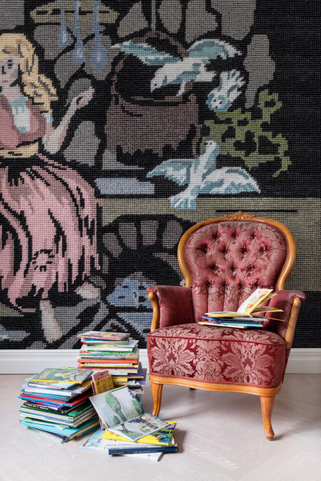 Rebel Walls Mural By The Fireplace