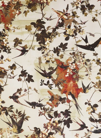 Vogeltapete Hirondelles von Jean Paul Gaultier - Printemps