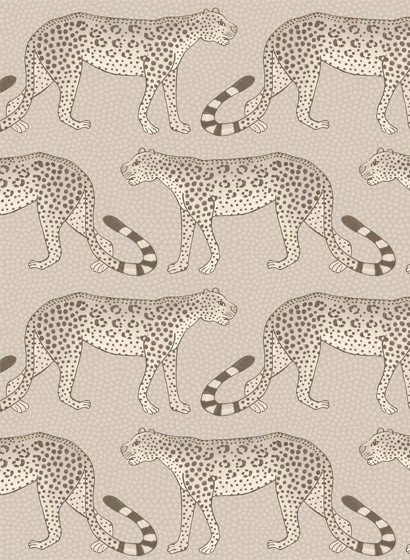 Cole & Son Wallpaper Leopard Walk Stone