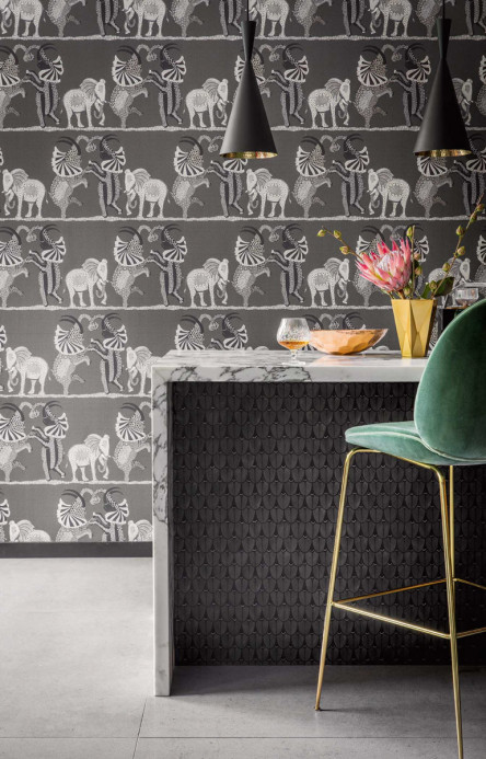 Tapete Safari Dance von Cole & Son - Black/ White