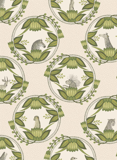 Tapete Ardmore Cameos von Cole & Son - Grey/ Green