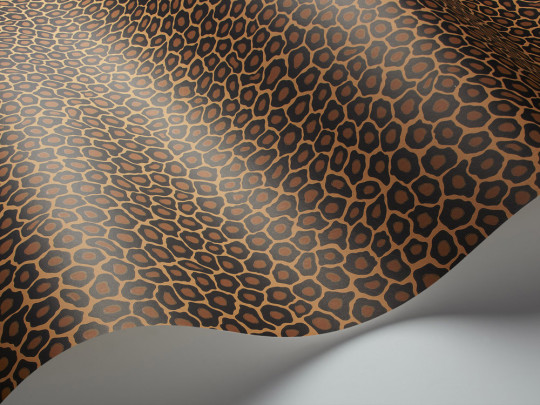 Tapete Senzo Spot von Cole & Son - Charcoal/ Orange