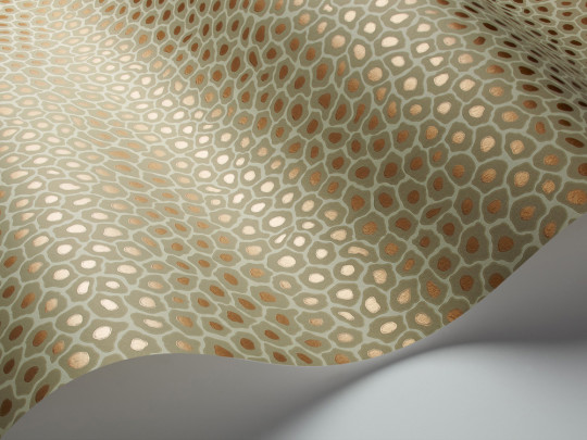 Tapete Senzo Spot von Cole & Son - Olive/ Gold