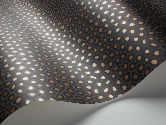 Tapete Senzo Spot von Cole & Son - Charcoal/ Gold