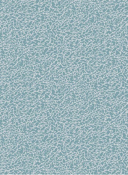 Korallentapete Reef von Hookedonwalls - Blau/ Weiß