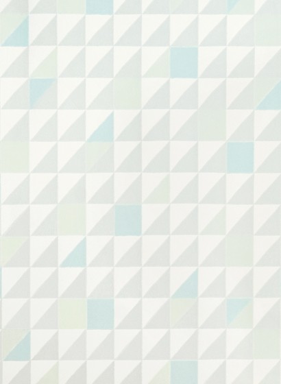 Majvillan Carta da parati Katinka - Grey/ Turquoise/ Green/ Cream White