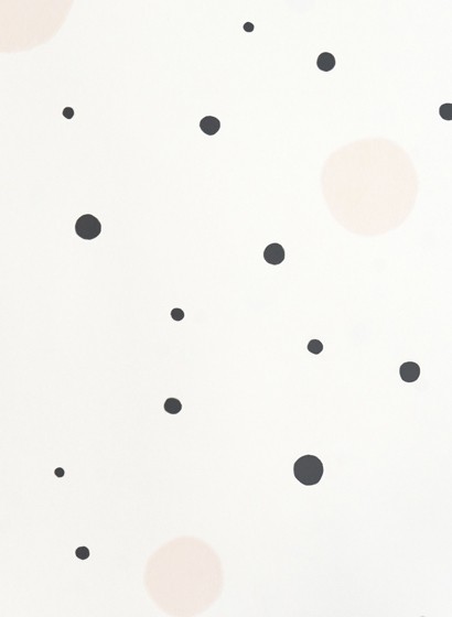 Majvillan Wallpaper Confetti Soft Black/ Light Dusty Pink/ Cream White