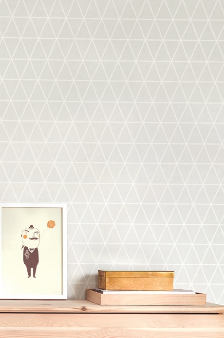 Majvillan Wallpaper Viggo Soft Grey/ Cream White