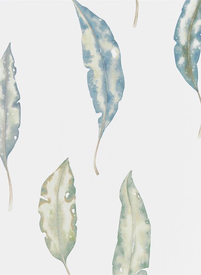 Blättertapete Kinina von Harlequin - Marine/ Lime