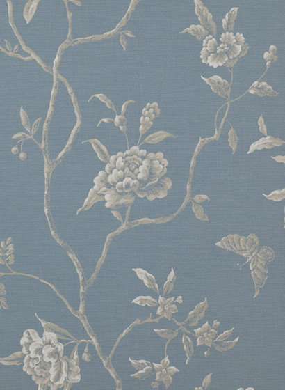 Colefax & Fowler Carta da parati Swedish Tree - Navy