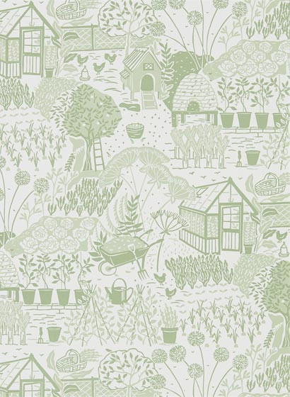 Tapete The Allotment von Sanderson - Fennel