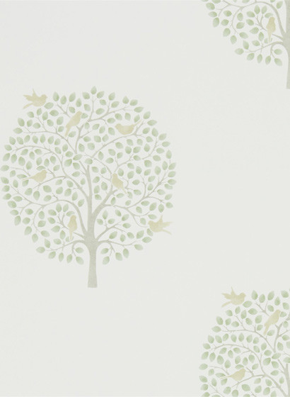 Baumtapete Bay Tree von Sanderson - Celadon/ Flint