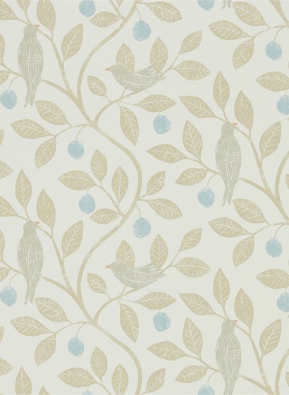 Sanderson Wallpaper Damson Tree Linen/ Honey