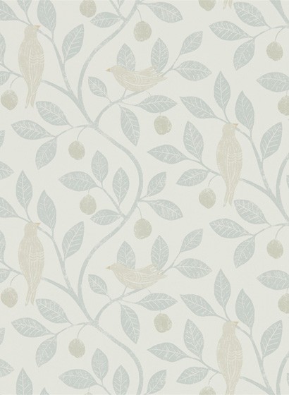 Sanderson Wallpaper Damson Tree Mineral/ Dove