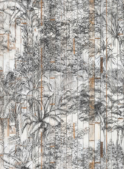 Holztapete Bali Boards von Rebel Walls - Secret Garden